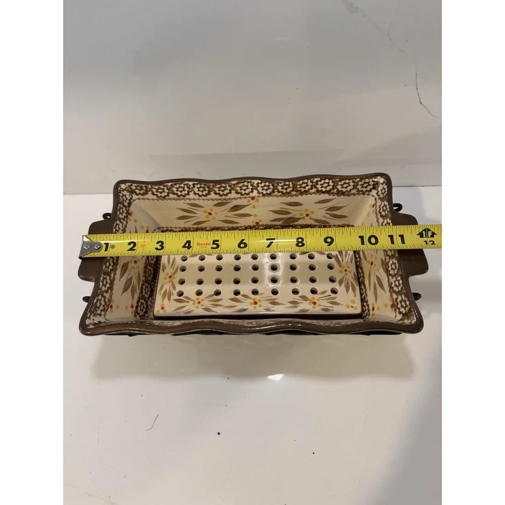 Temptations Old world Bread Loaf Pan W Insert Cooling Tray & Rack Vintage